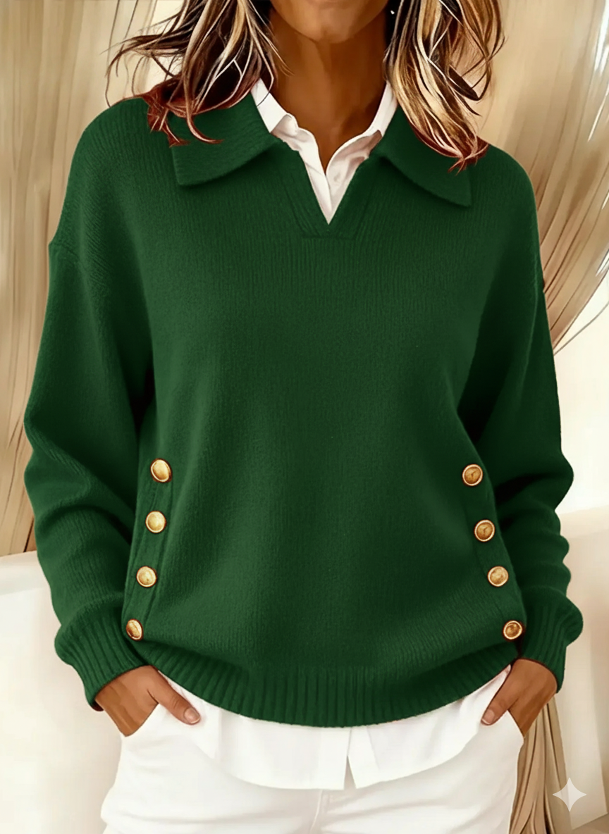 Yolanda | Jersey con Cuello Polo y Botones