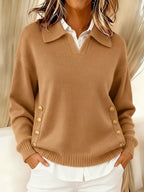 Yolanda | Jersey con Cuello Polo y Botones