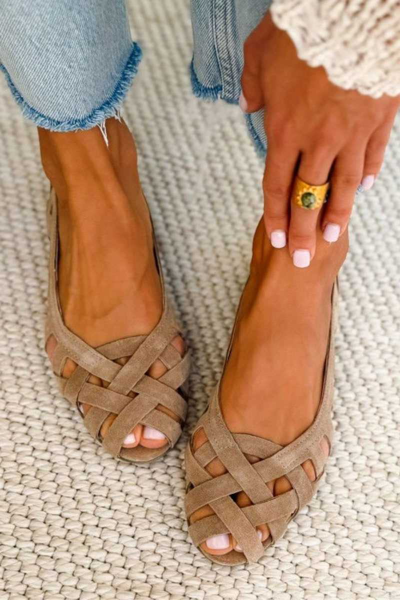Kinsley | Sandalias planas de tejido trenzado