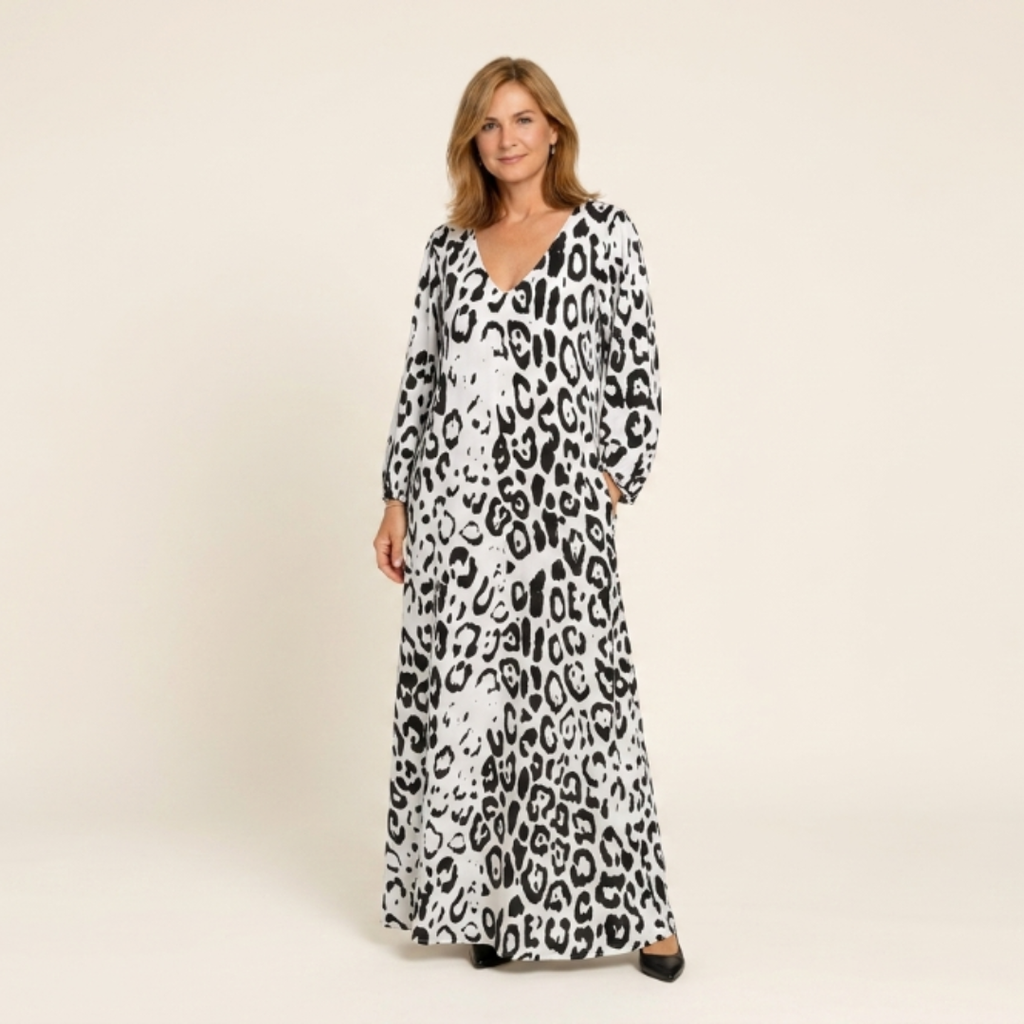 Biarritz | Vestido Safari Chic con estampado de leopardo