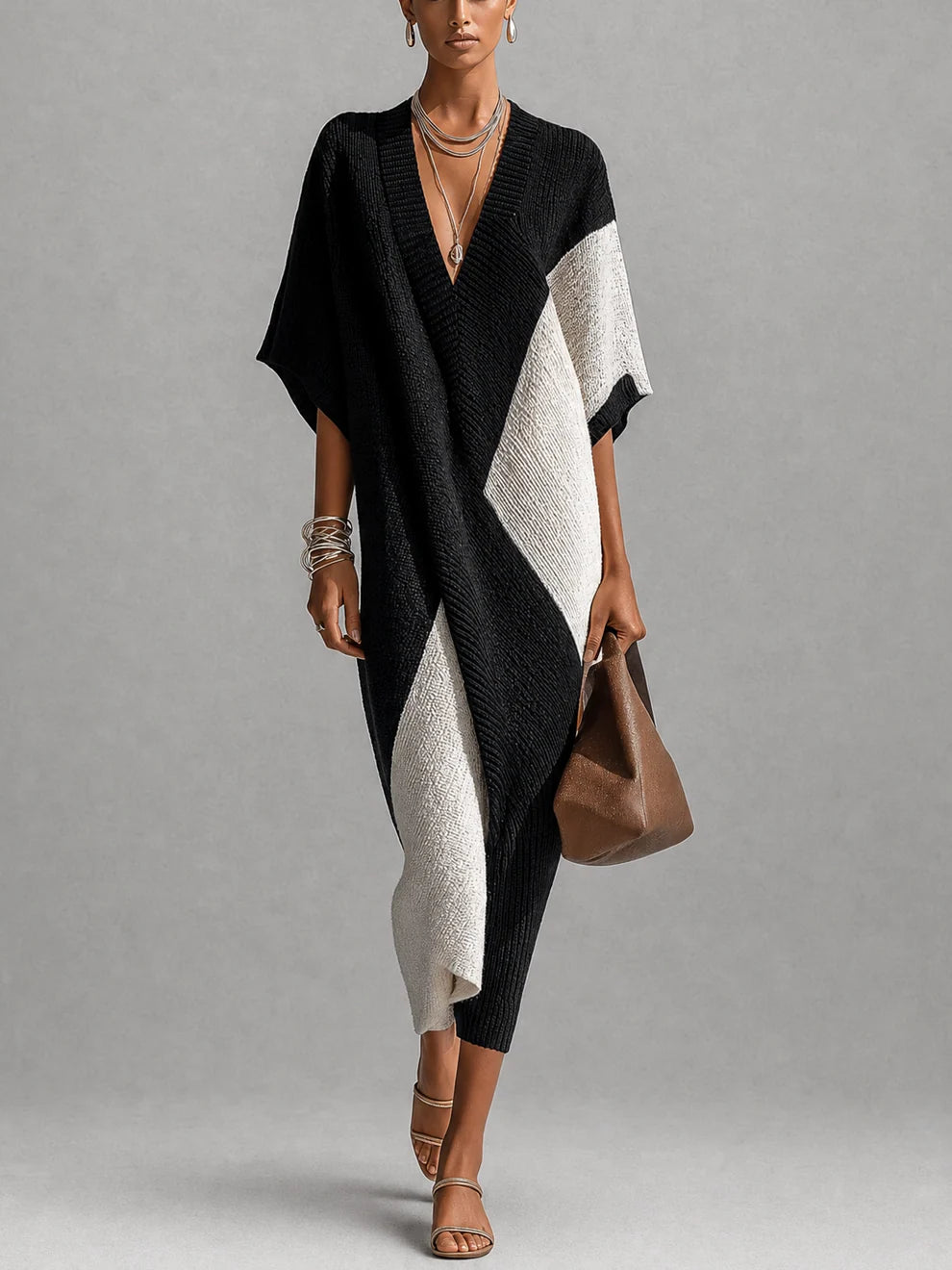 Siena | Vestido Ébano Marfil