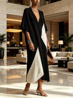 Siena | Vestido Ébano Marfil