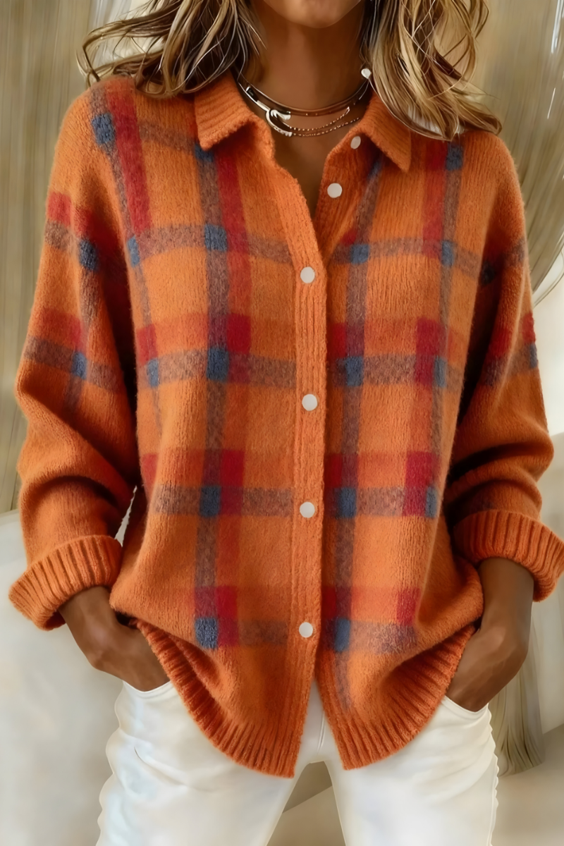 Teresa | Chaqueta de Punto de Cuadros