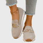 Camellia | Mocasín Deportivo con Hebilla Dorada