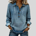 Azalea - Jersey vintage de cuello alto con punto trenzado
