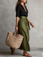 Nerea | Conjunto Elegante Boho falda y blusa