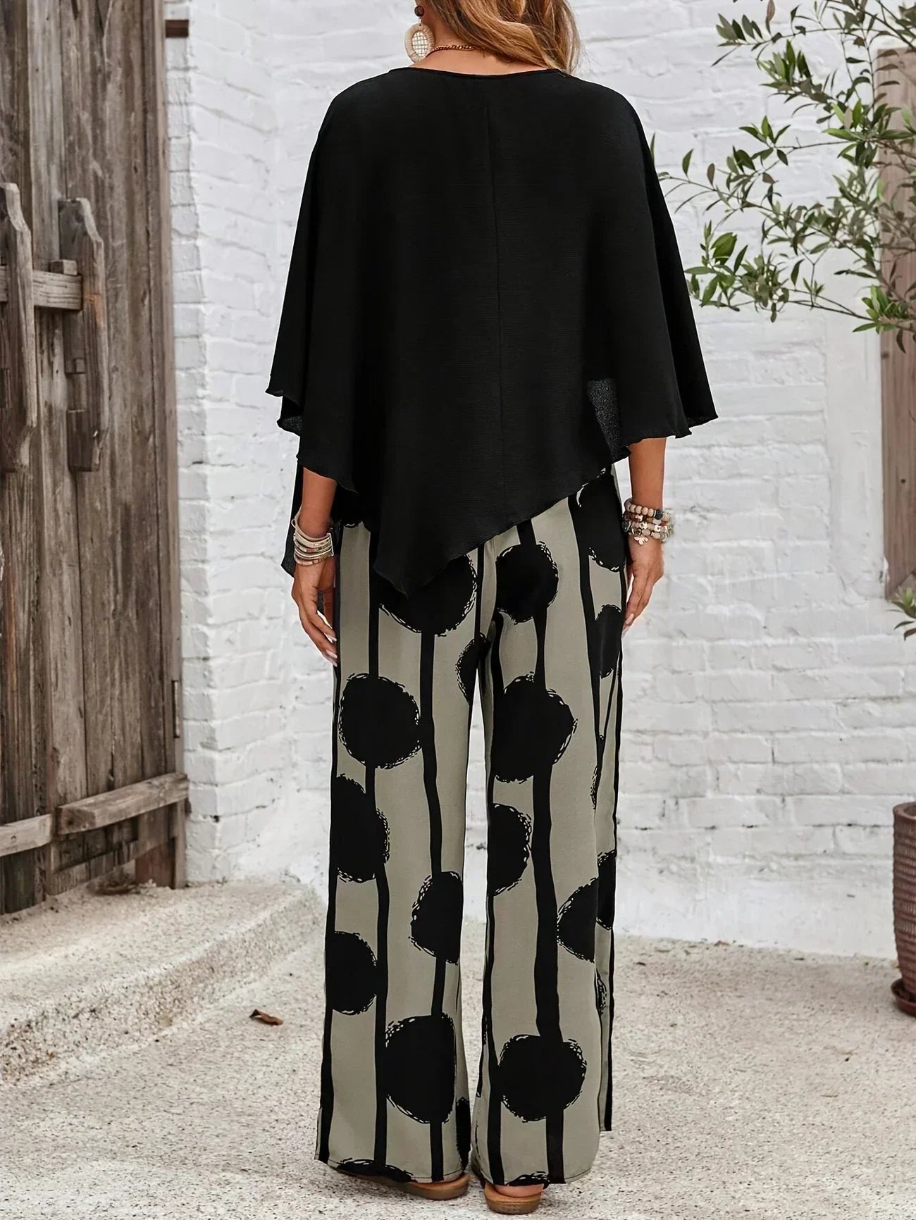 Valeriana | Conjunto Top Asimétrico y Pantalón Boho