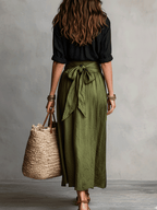 Nerea | Conjunto Elegante Boho falda y blusa