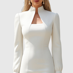 Lily | Vestido midi blanco