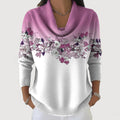 Araceli | Jersey Floral con Cuello Vuelto