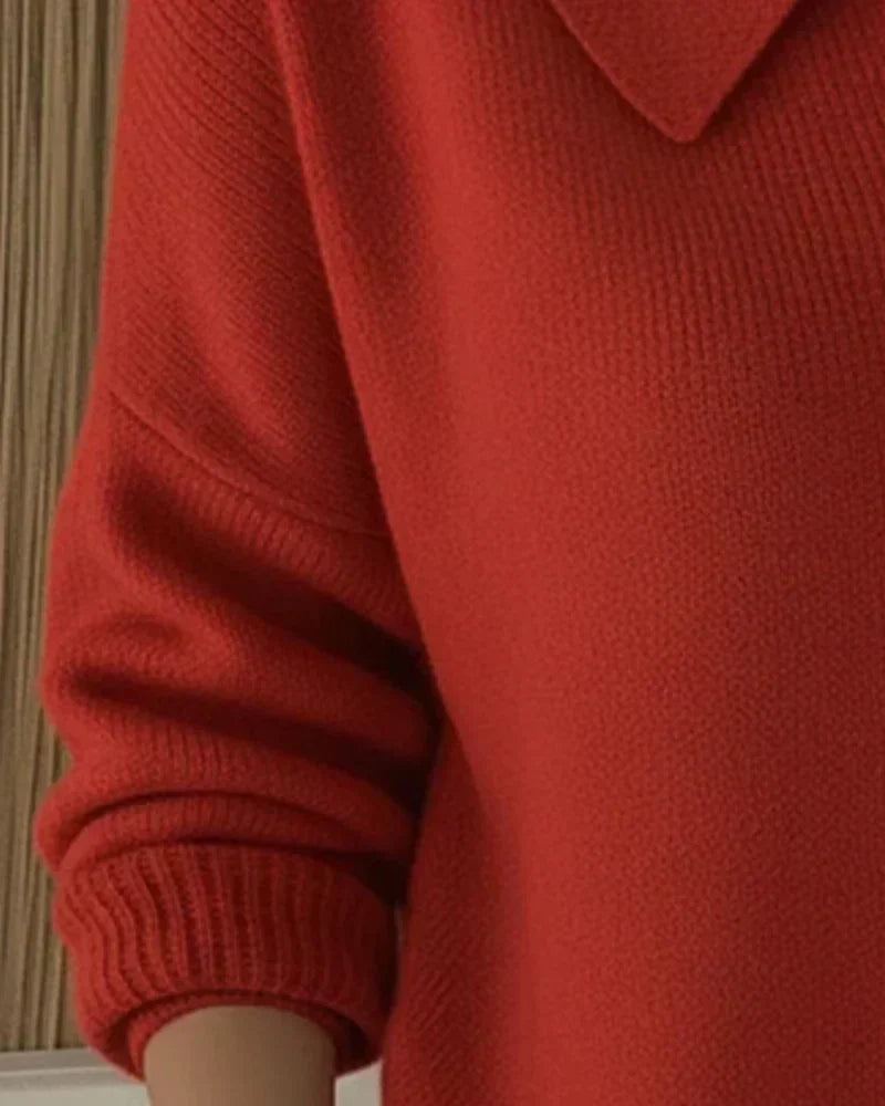 Cristina | Chaqueta de Punto con Cuello Camisero
