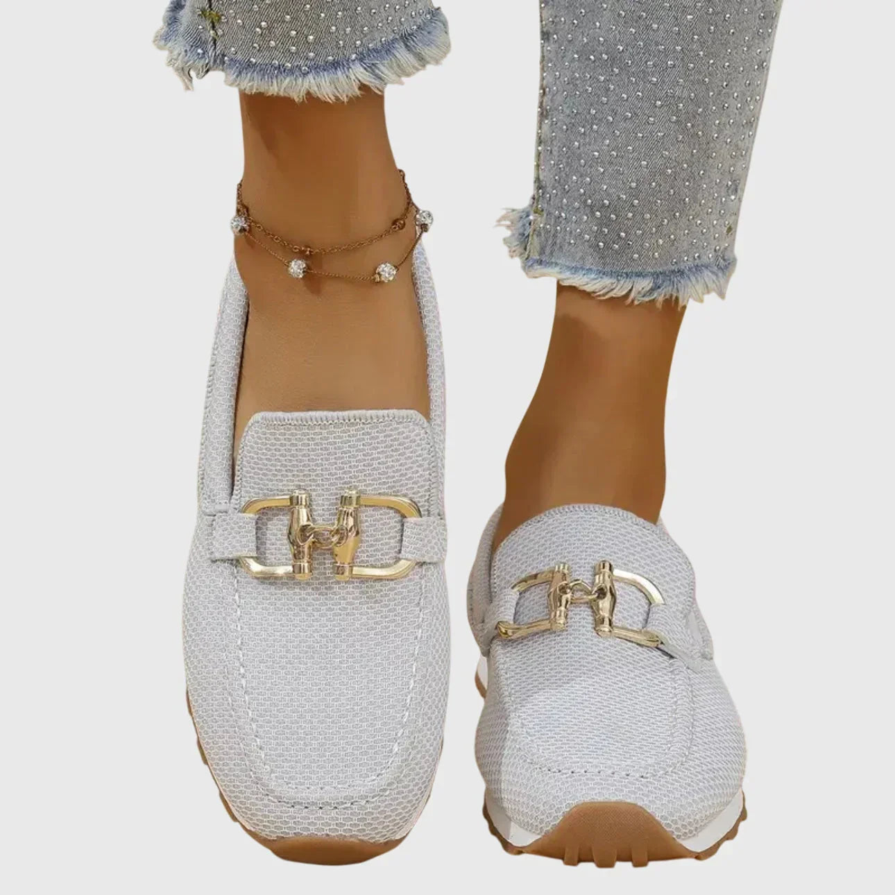Camellia | Mocasín Deportivo con Hebilla Dorada