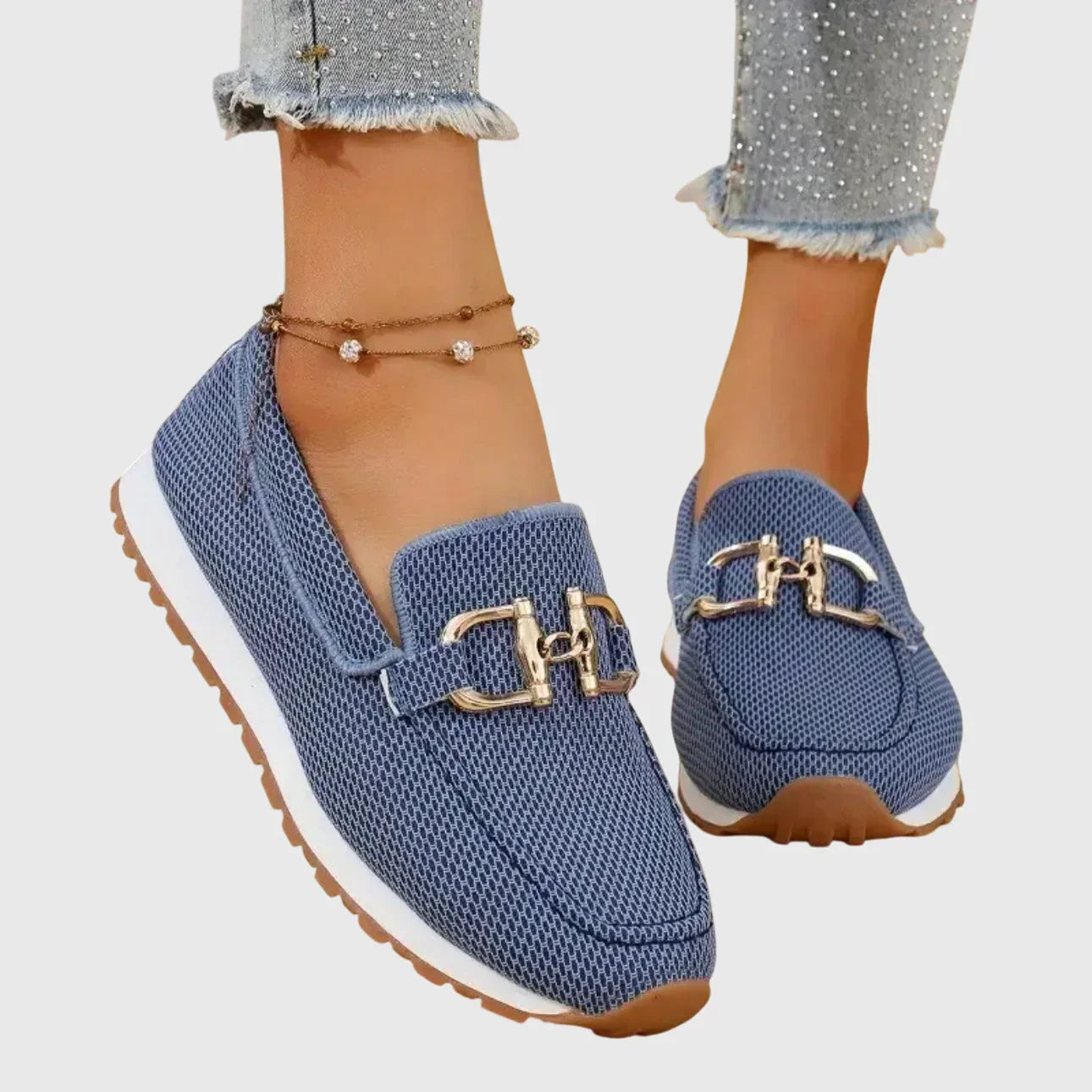 Camellia | Mocasín Deportivo con Hebilla Dorada