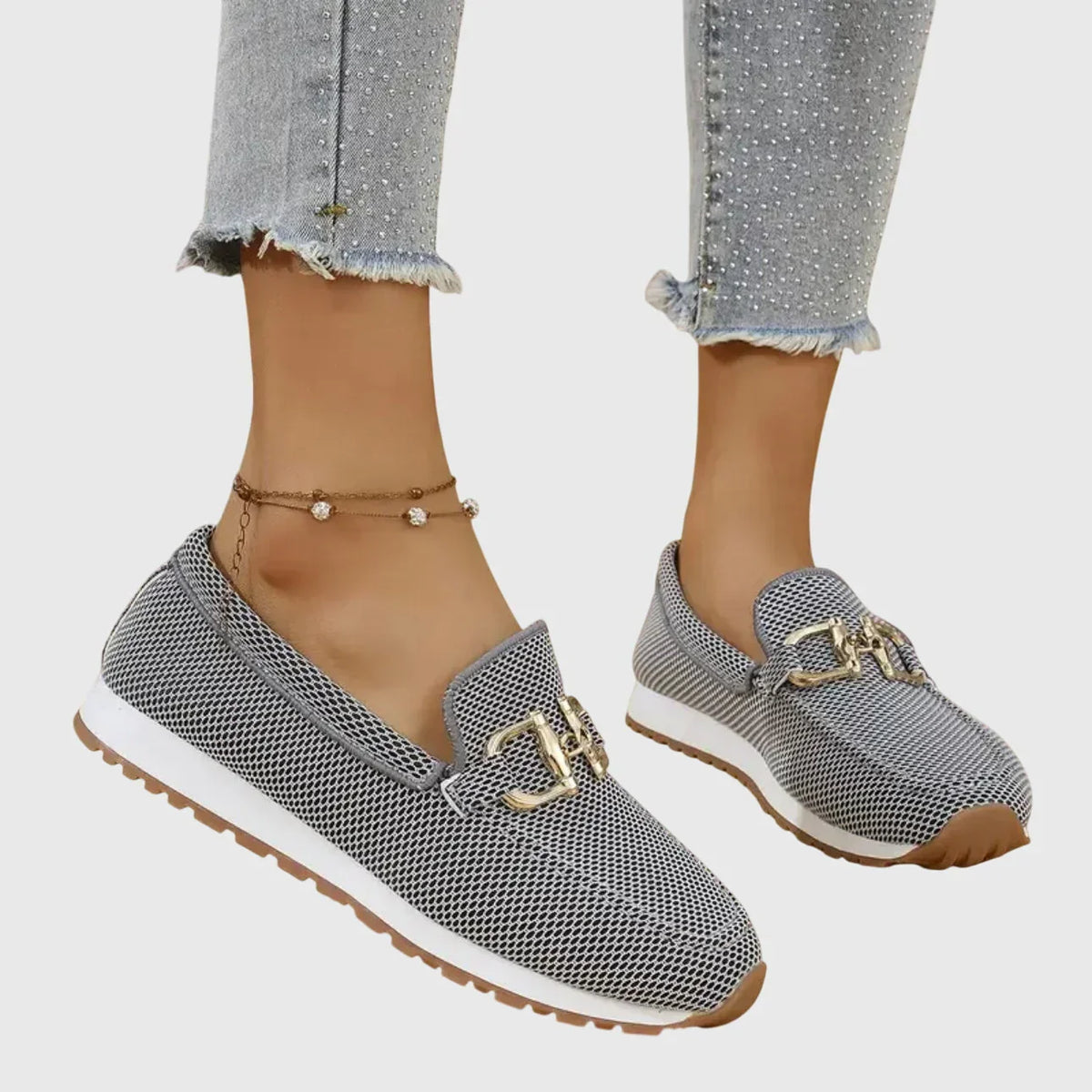 Camellia | Mocasín Deportivo con Hebilla Dorada