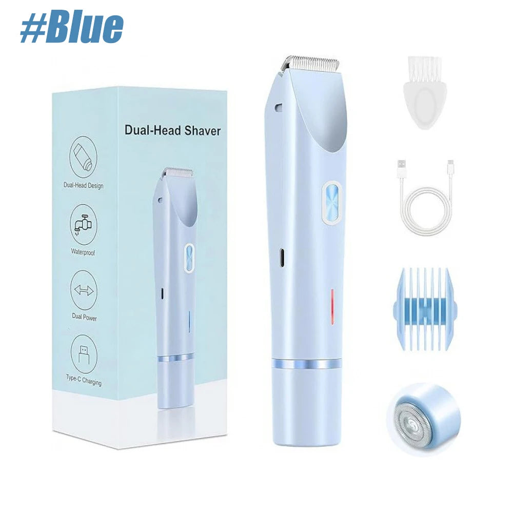 1PCS Women'S Bikini Trimmer, Electric Shaver, Dual Head Electric Razor, Two-In-One Women'S Body Shaver, and Ipx67 Waterproof Wet