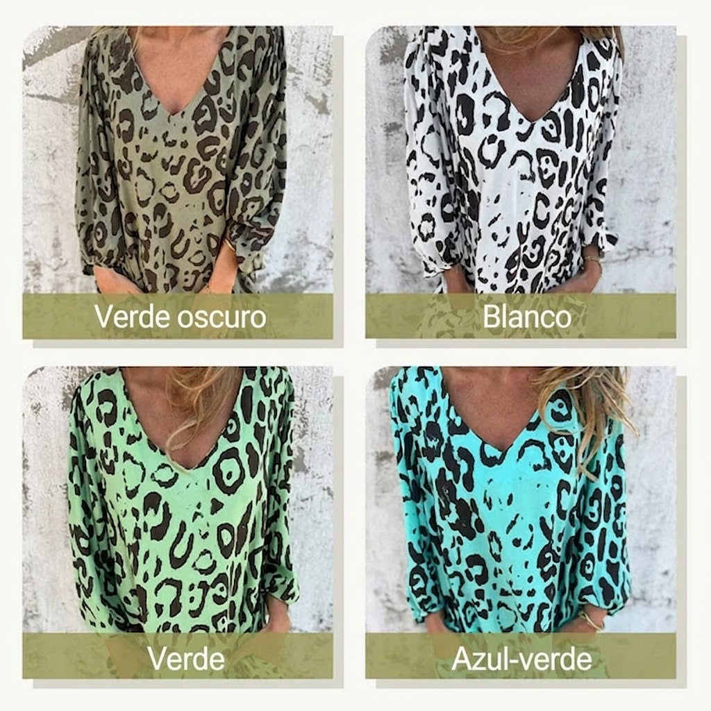 Biarritz | Vestido Safari Chic con estampado de leopardo