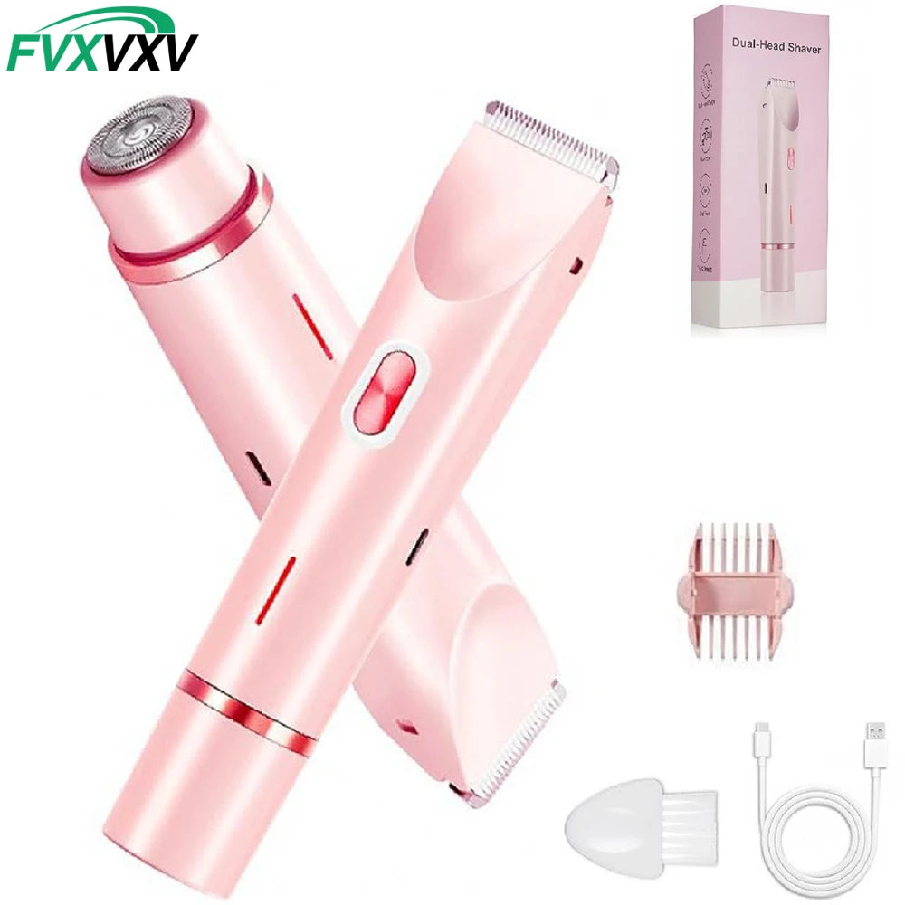 1PCS Women'S Bikini Trimmer, Electric Shaver, Dual Head Electric Razor, Two-In-One Women'S Body Shaver, and Ipx67 Waterproof Wet