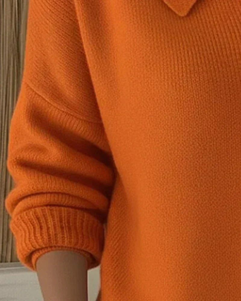 Cristina | Chaqueta de Punto con Cuello Camisero