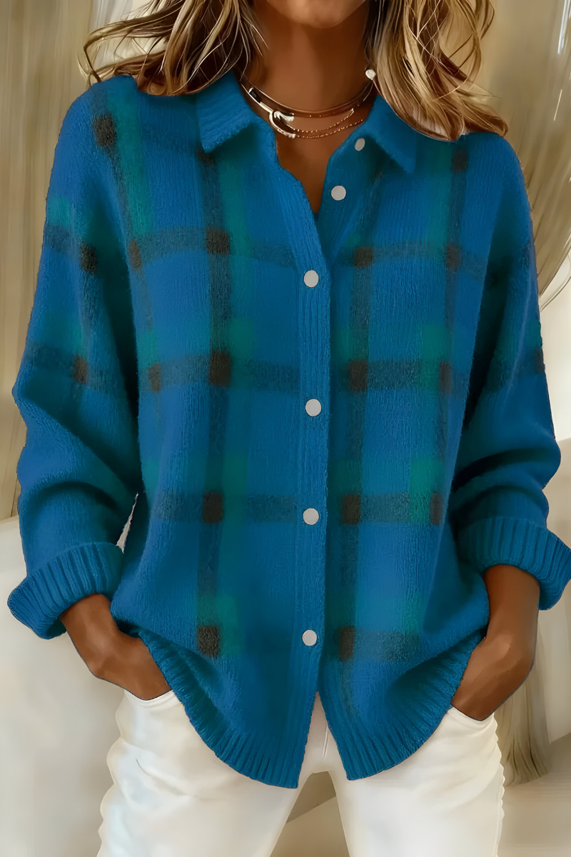 Teresa | Chaqueta de Punto de Cuadros