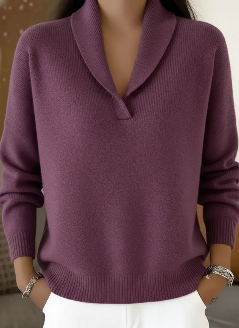 Rosario | Jersey con Cuello de Pico