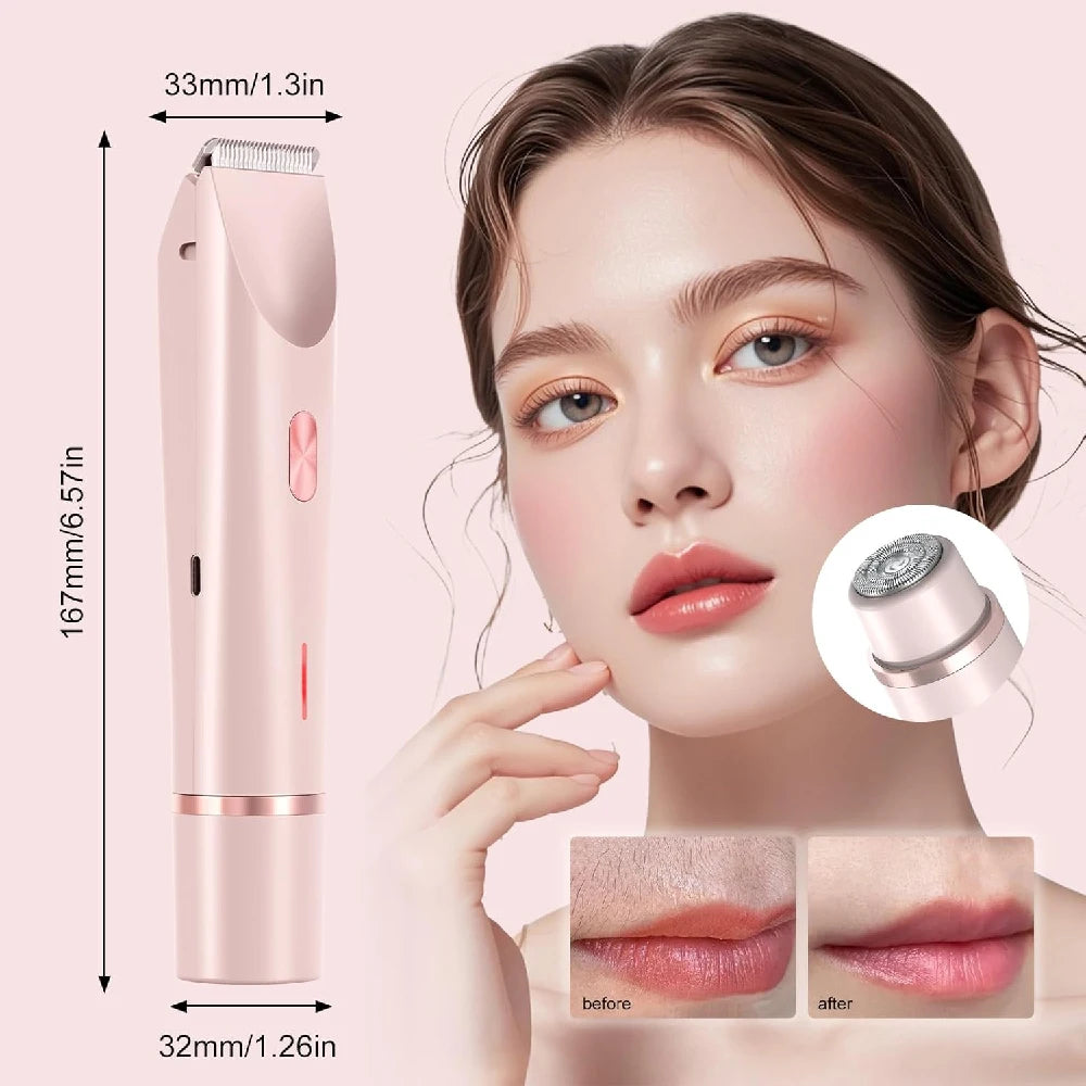 1PCS Women'S Bikini Trimmer, Electric Shaver, Dual Head Electric Razor, Two-In-One Women'S Body Shaver, and Ipx67 Waterproof Wet
