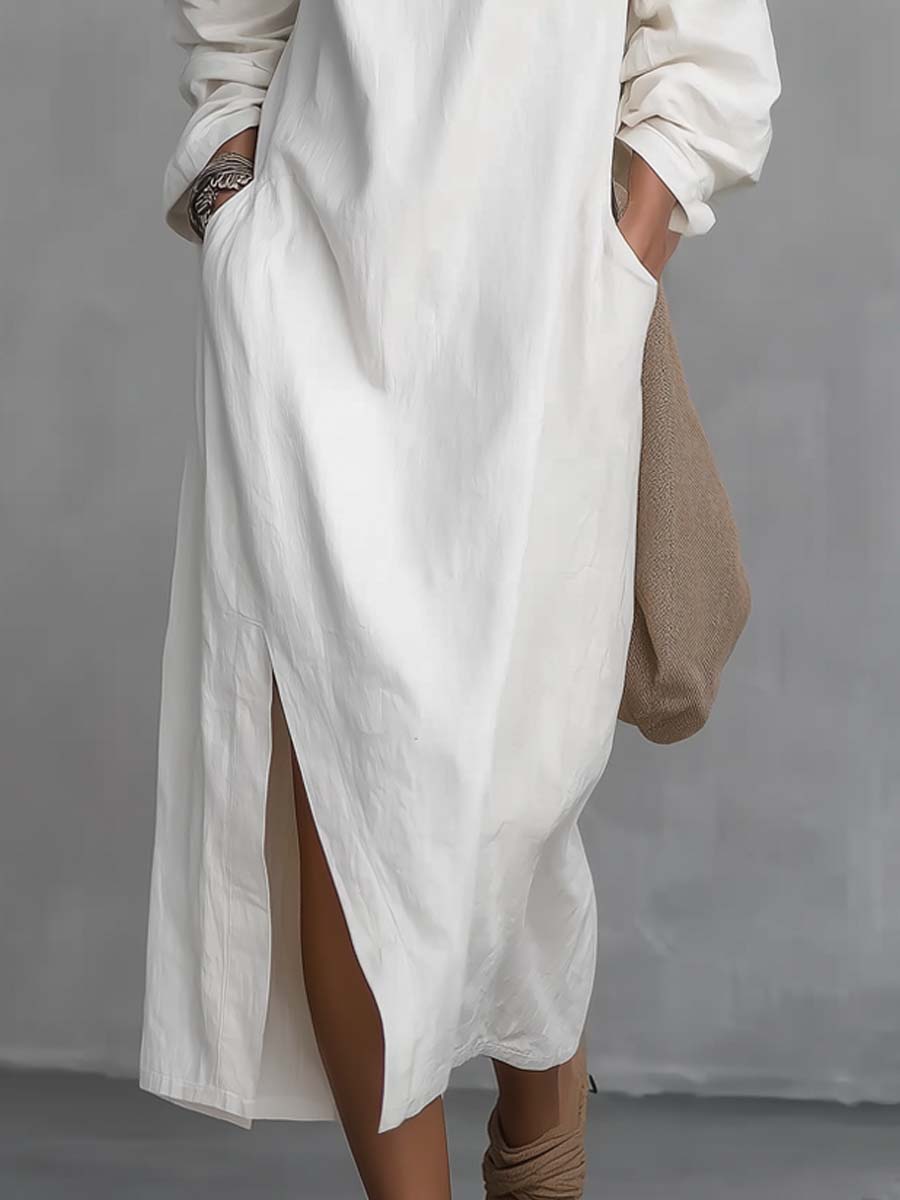 Sara | Vestido midi holgado de un solo hombro