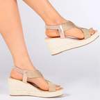 Mia | Sandalias de cuña con trenzado