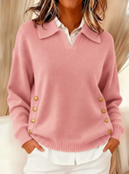Yolanda | Jersey con Cuello Polo y Botones