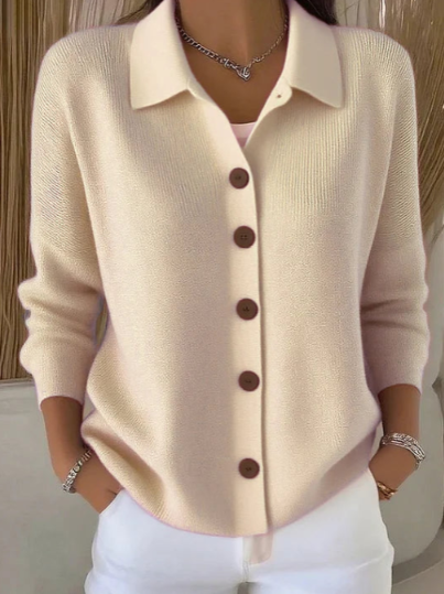 Marisol | Chaqueta de Punto con Cuello y Botones
