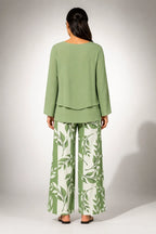 Esperanza | Conjunto Verde con Pantalón de Hojas