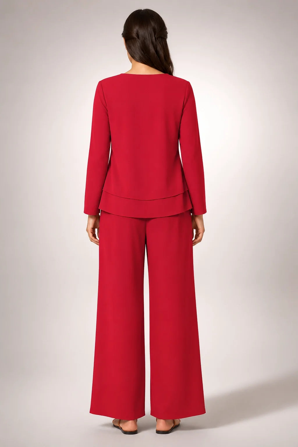Marcelina | Conjunto de Cuello Cuadrado Rojo