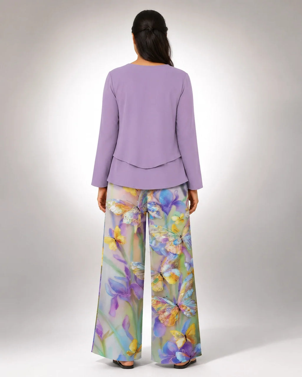 Otilia | Conjunto Lila con Pantalón Floral