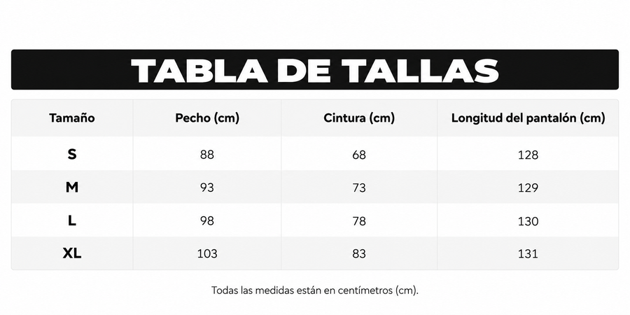 Guía de tallas