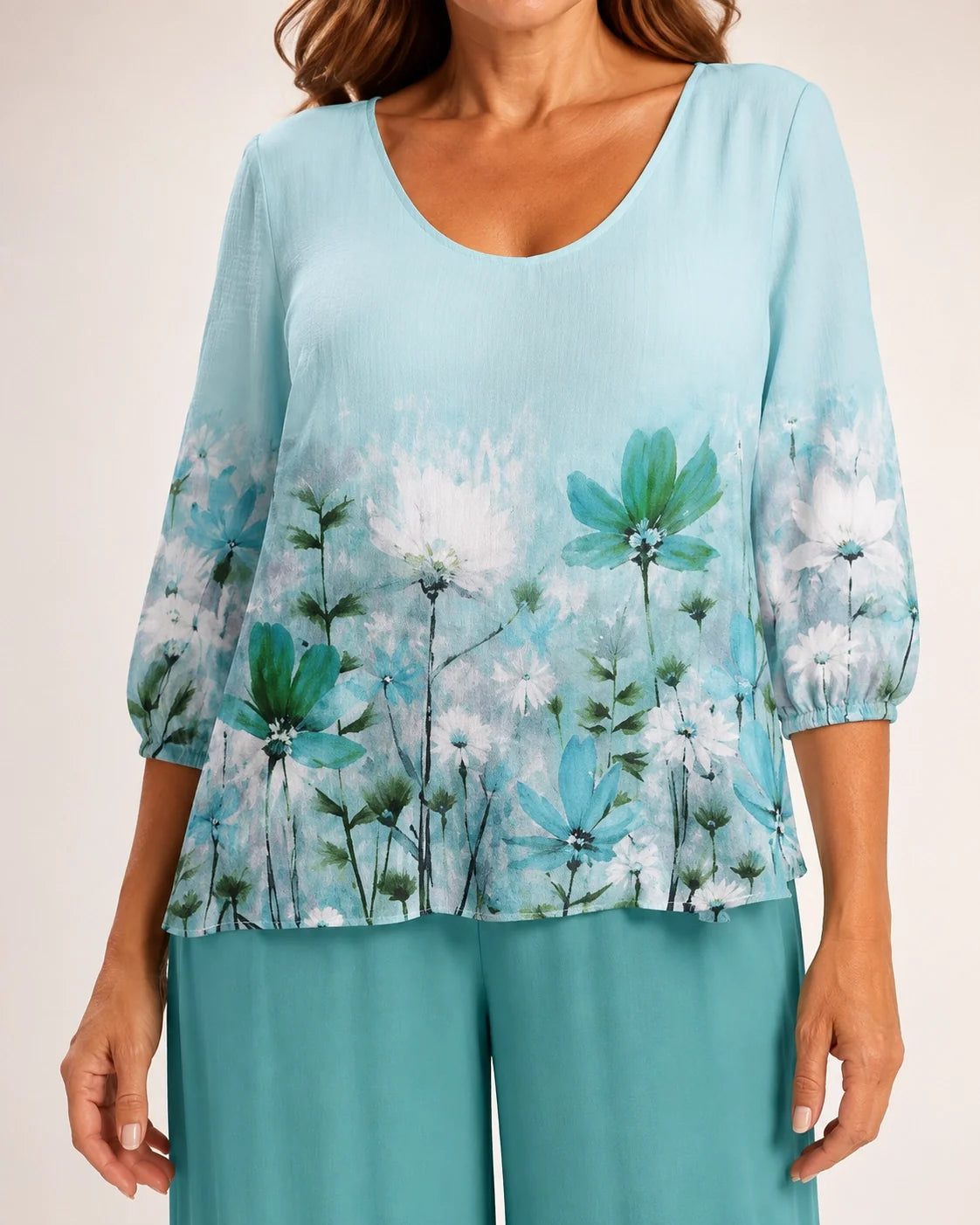 Domitila | Conjunto Floral Verde Salvia