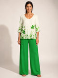 Casilda | Conjunto Floral Verde