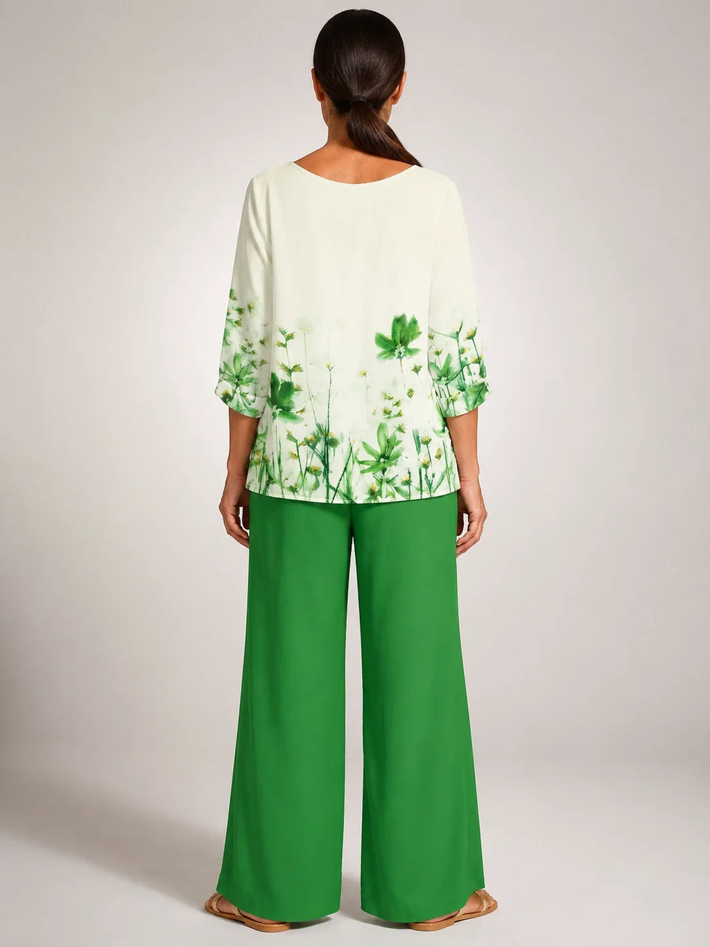Casilda | Conjunto Floral Verde
