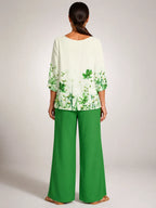 Casilda | Conjunto Floral Verde