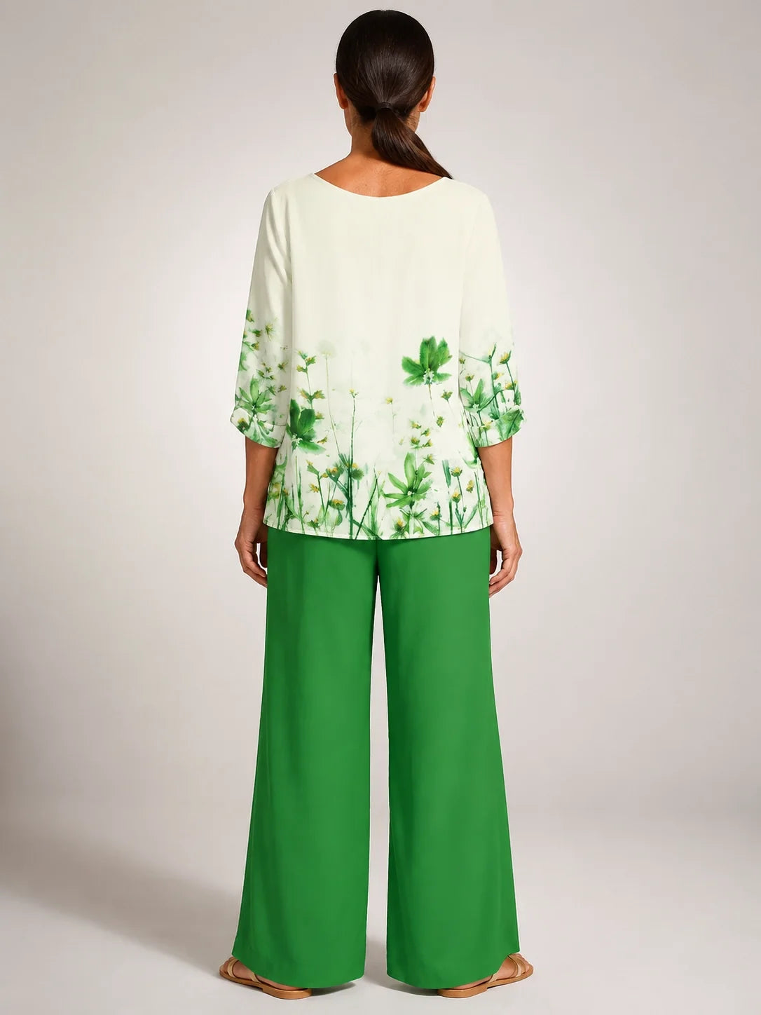 Casilda | Conjunto Floral Verde