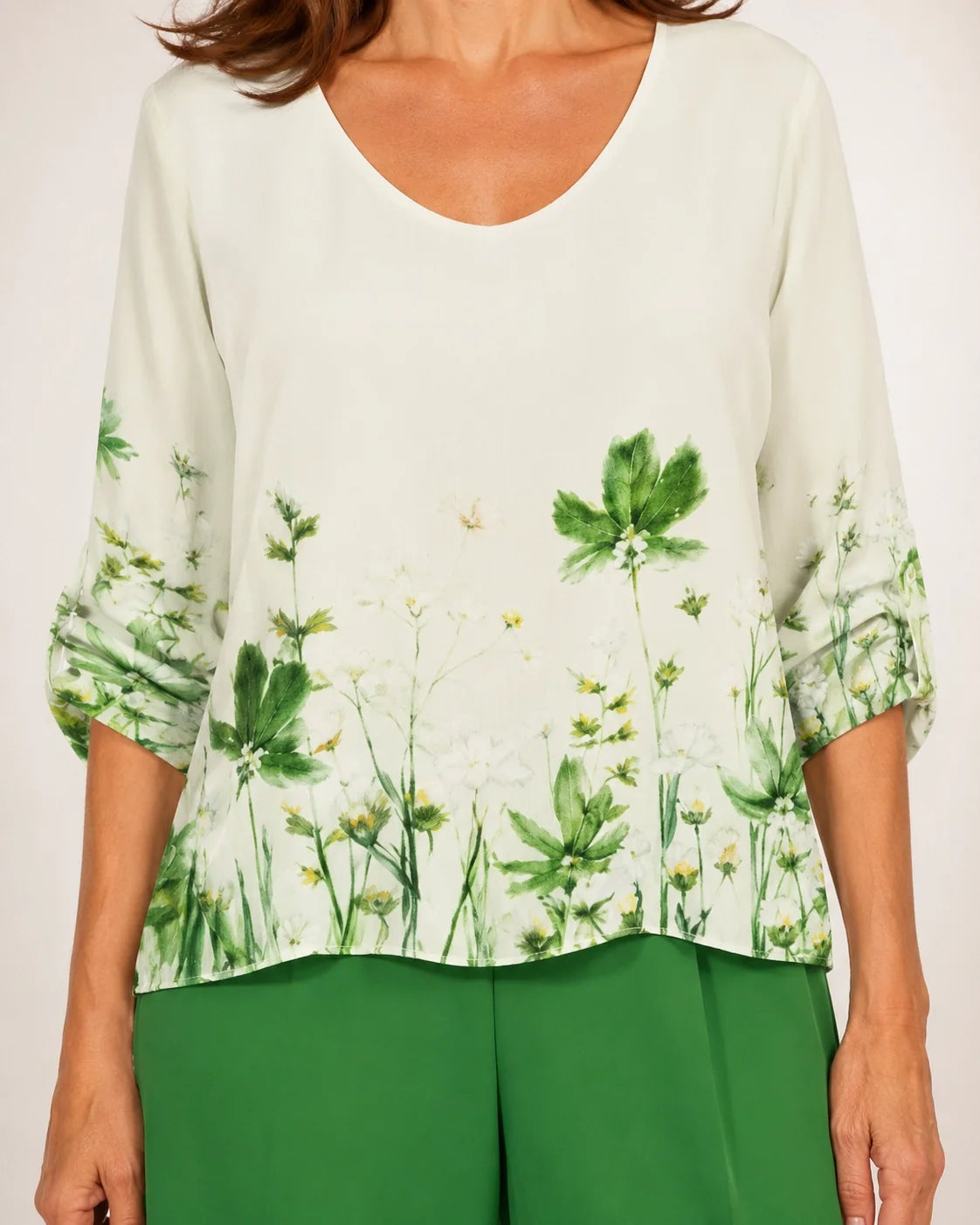 Casilda | Conjunto Floral Verde