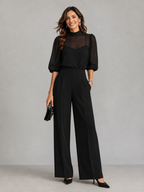 Odette | Conjunto de Tres Piezas En Color Negro