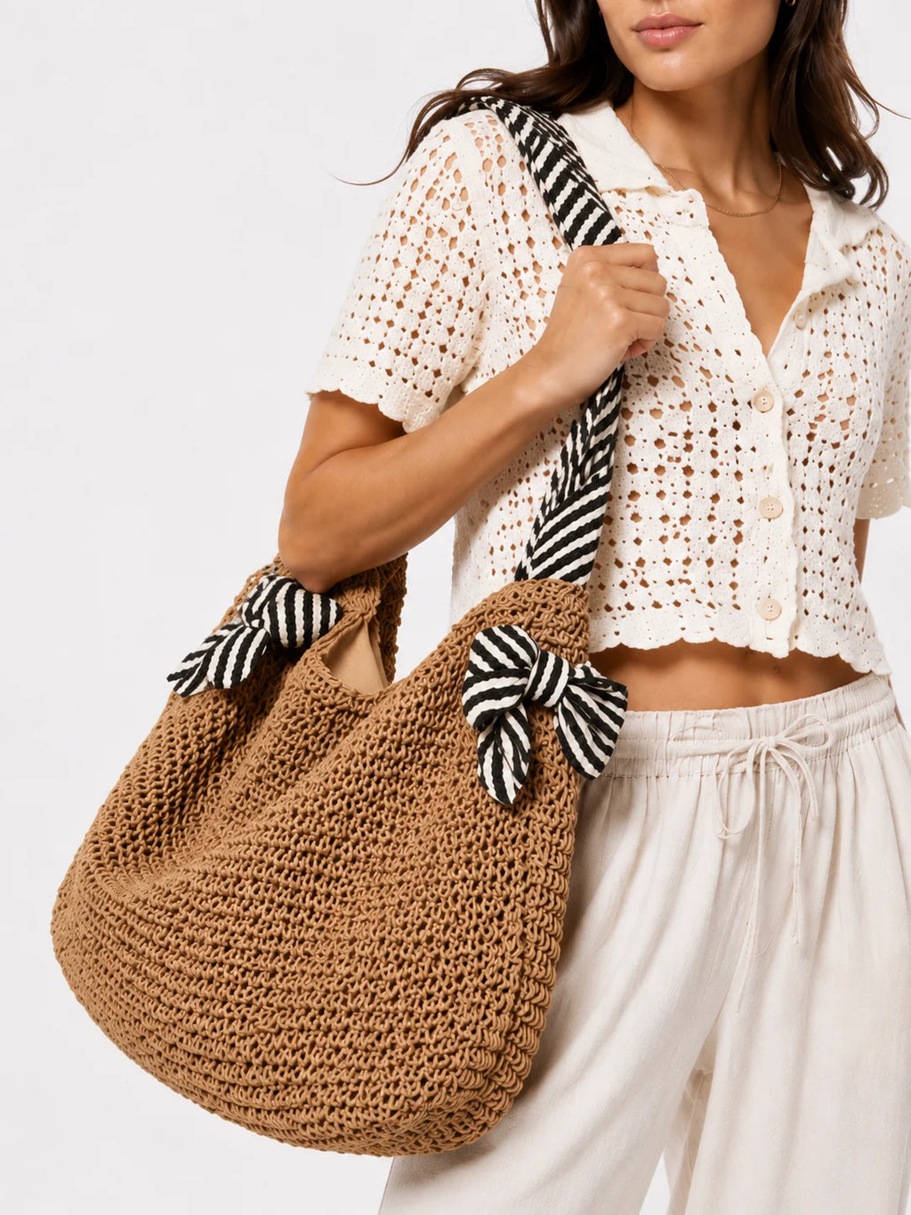 Thais | Bolso tote boho tejido diario