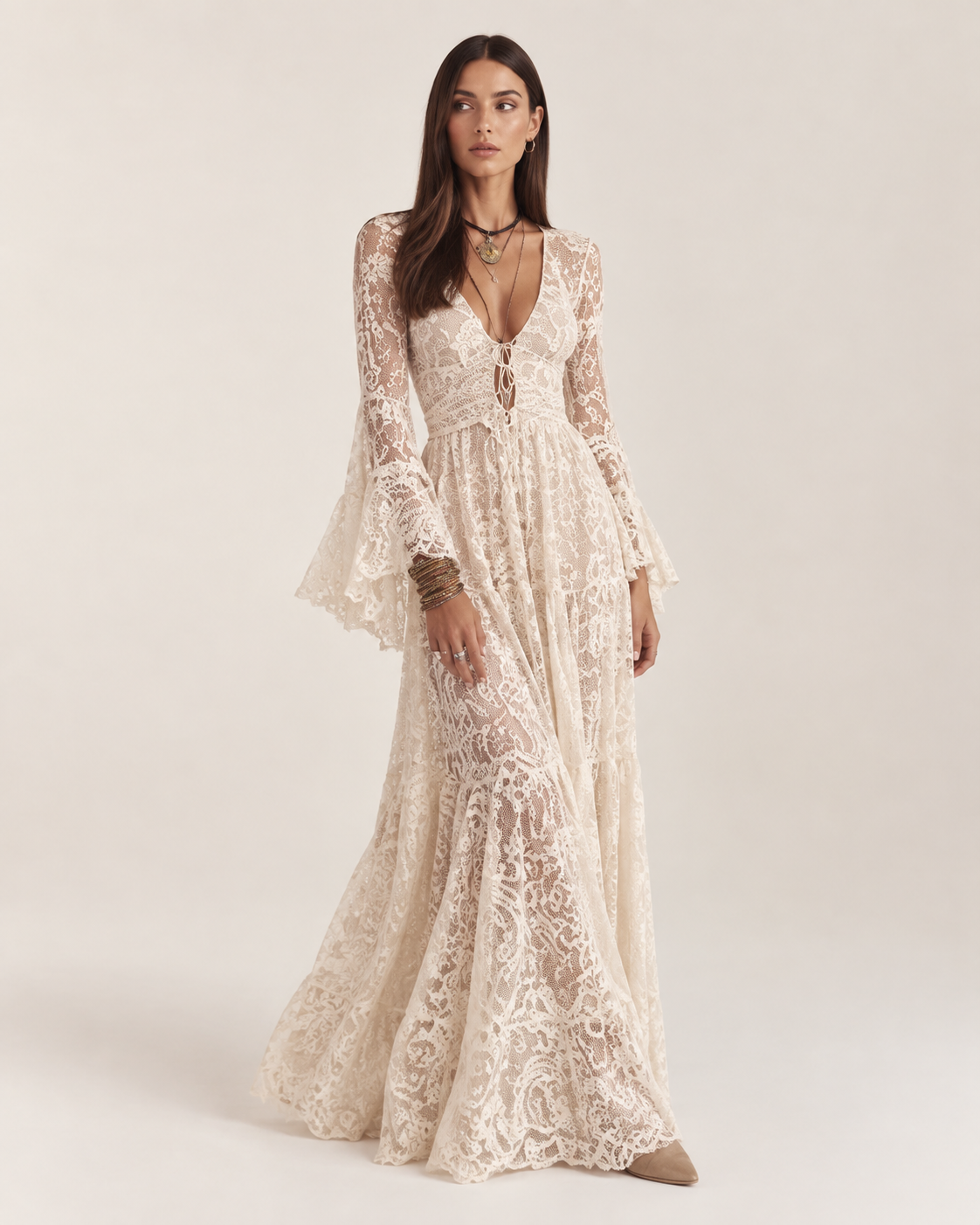 Roma | Vestido largo boho premium