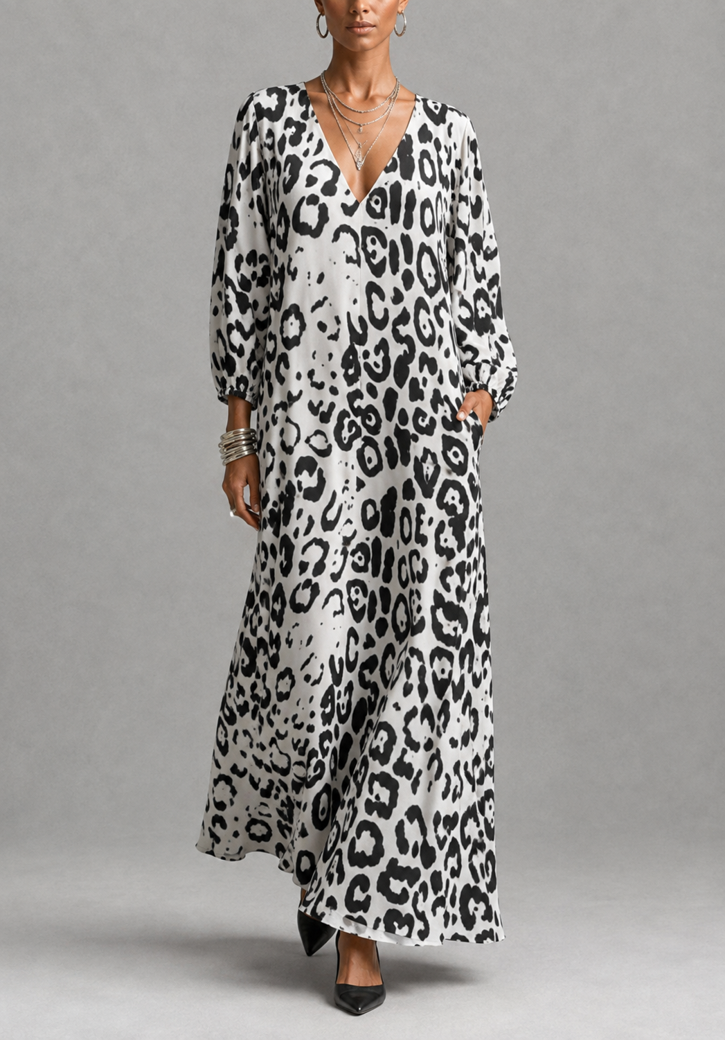 Biarritz | Vestido Safari Chic con estampado de leopardo