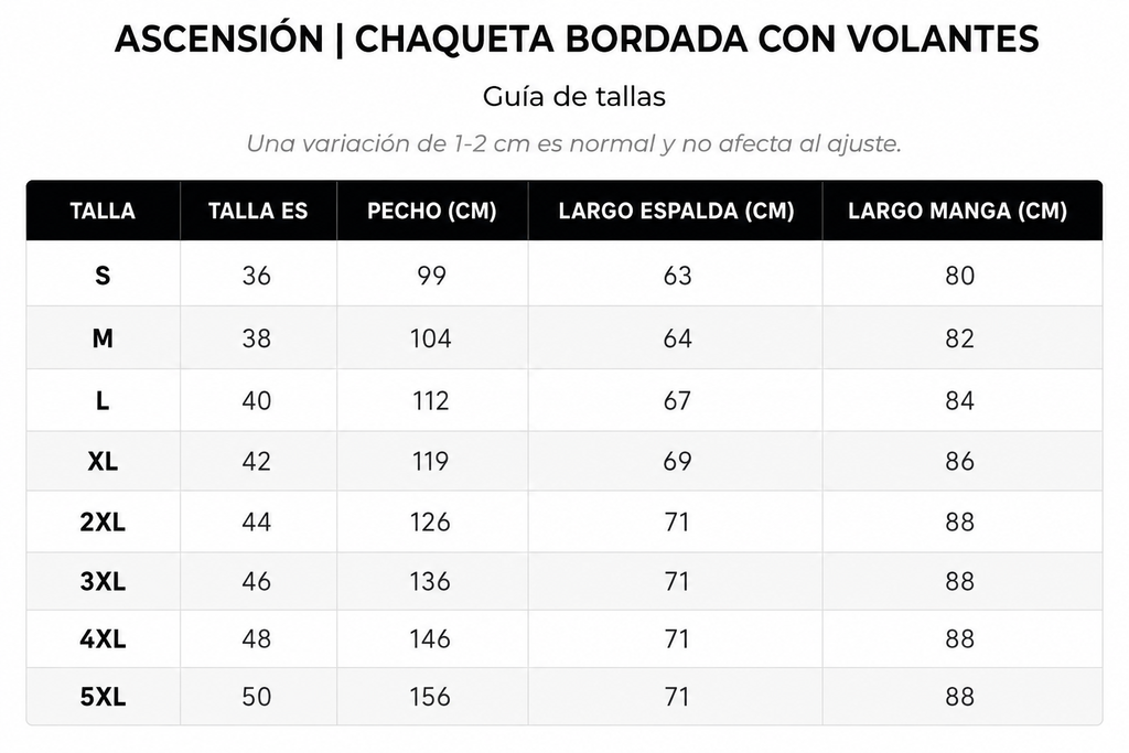 Ascensión | Chaqueta Bordada con Volantes