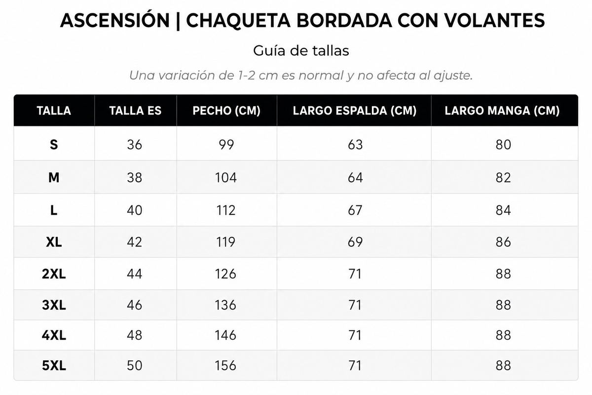 Ascensión | Chaqueta Bordada con Volantes
