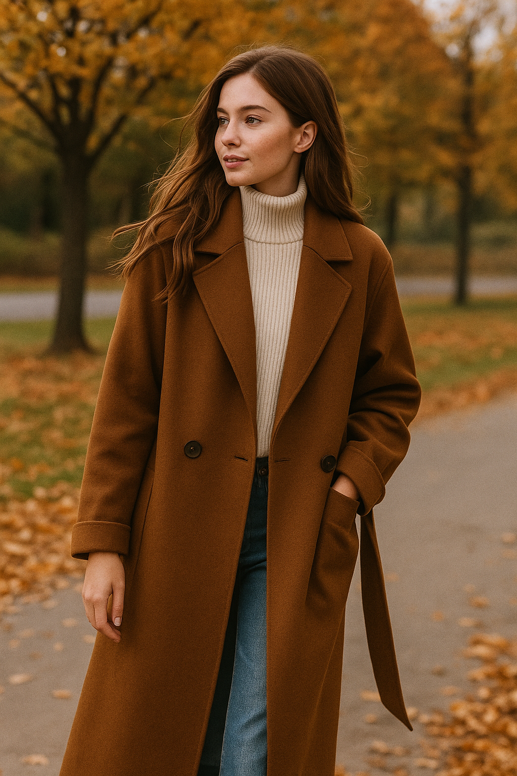 Sofía | Abrigo largo de lana elegante
