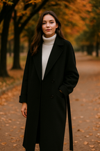 Sofía | Abrigo largo de lana elegante