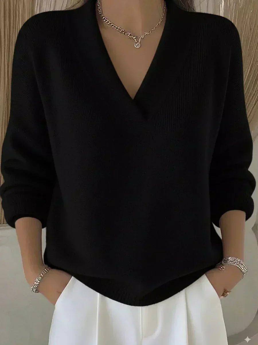 Antonia | Jersey Holgado con Cuello de Pico