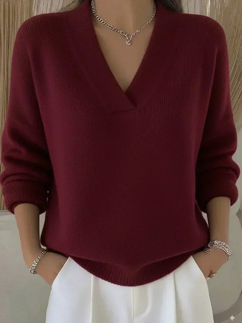 Antonia | Jersey Holgado con Cuello de Pico