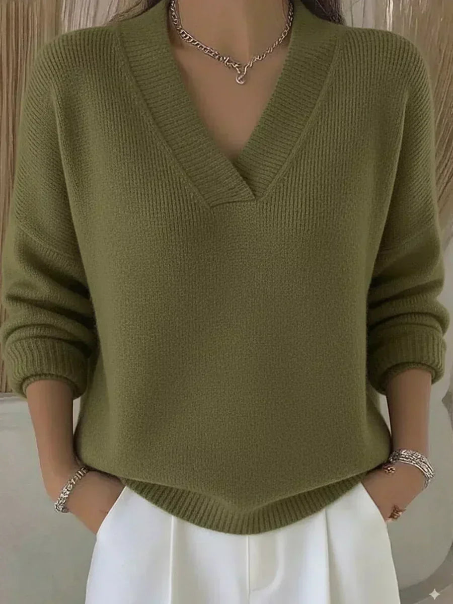 Antonia | Jersey Holgado con Cuello de Pico